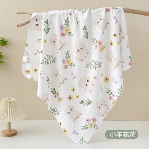 Summer Thin Pure Cotton Newborn Swaddle Wrap Towel Cartoon Baby Sleeping Bag Soft Square Blanket