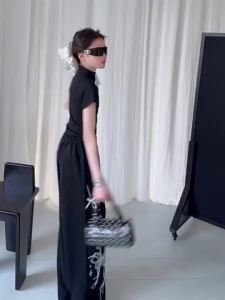 Little RD Hip Hop Girl Summer Dance Dress Kids Printed T-Shirt Bow Pants Two-Piece Set 25051204