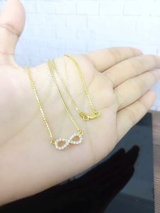 KALUNG KOYE ITALI SANTA + INFINITY MP FULL/ KALUNG PERAK ASLI SILVER 925 LAPIS EMAS/ KALUNG FASHION WANITA TERBARU