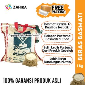 Beras Basmati Abu Kass Premium 1kg Khas Timur Tengah Dari India Untuk Kebuli Kabsa Mandi Biryani