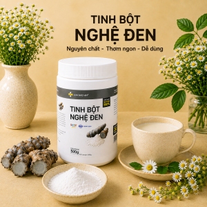 Tinh Bột Nghệ Đen Kim Bảo An 500g - Chiết Xuất 100% Nghệ Tươi - Không Phụ Gia - Chuẩn ISO 22000
