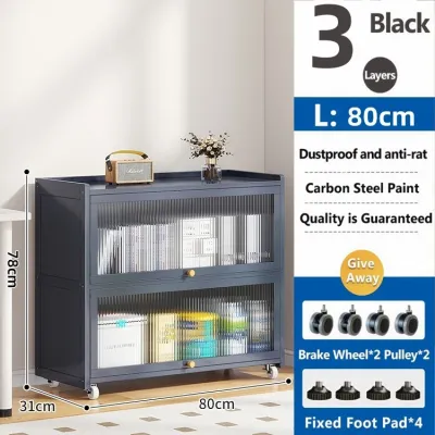 Kitchen shelving Multi-layer household storage cabinets dust-proof multi-function bowls side cabinets Storage cabinets