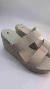 Non-Slip Rope-Soled Wedge-Heeled Strap Sandals Large Size WomenS Waterproof Platform Height-Increasing Thick-Soled Sandals Beach Sandals