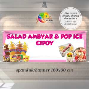 Cetak Spanduk Banner Salad Buah Dan Pop Ice