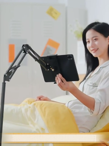 Mechanical cantilever floor stand phone holder carbon steel lazy long arm stand for tablets