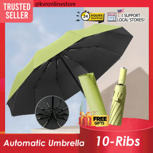Automatic Folding Umbrella UV Protection Portable Foldable 10-Ribs Parasol / Payung Lipat