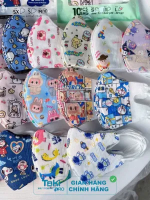 COMBO 50-100 cái khẩu trang 5D TAKI MASK CHO BÉ chất liệu VẢI LỤA cao cấp nhiều mẫu mới mix ngẫu nhiên cho các bé 0-11 TUỔI