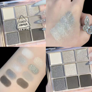 SUAKE 9 Color Eyeshadow Palette Black Waterproof Sweat Proof Smokey Makeup Eye Shadow