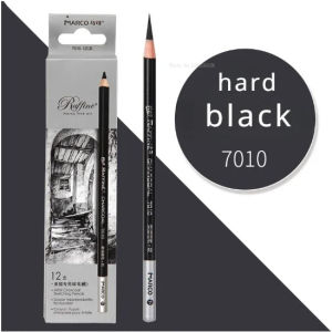 12ชิ้นชนิดบรรจุกล่องคาร์บอนพู่กันร่างนุ่ม/กลาง/ฮาร์ดคาร์บอนดินสอนักเรียนทำงานจิตรกรรมระบายสีเขียนเครื่องมืออุปกรณ์ศิลปะ