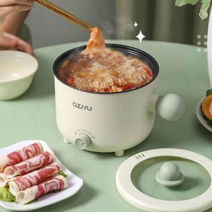 1.8L Dormitory Noodle Cooker Portable Mini Electric Hot Pot 2 Gear Non-stick Rice Cooker Multi-functional Electric Cooking Pot