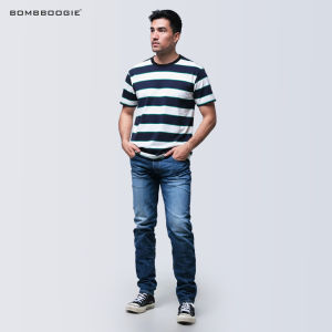 Bombboogie Kaos Pria Regular Nevoid Navy White 2.0 12F35B4NW