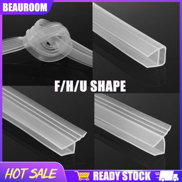 Silicone Rubber Glass Seal Strip Bath Screen Shower Door Window Edge