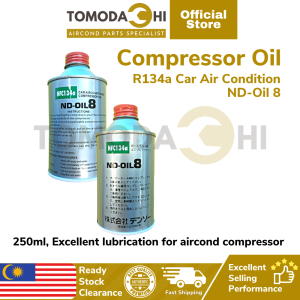 TOMODACHI Compressor Oil R134a Car Air Condition ND-Oil 8 (250ml) DENSO | Aircond Compressor Oil Treatment Gas | Minyak Kompressor Denso ND Oil 8 | Ready Stock⚡️Malaysia | Fast Shipping