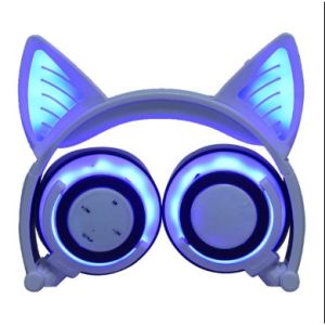[COD] CIJI - LX Headphone Bluetooth 4.2 Model Telinga Kucing Dengan Lampu LED Kuping dan Earmuff