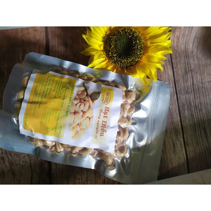 Hạt điều nguyên sạch lụa nguyên vị loại 1 (rang không muối) chuẩn Bình Phước 500Gr