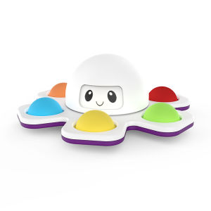 Pop It Push Bubble เครื่องมือของเล่นดันเด้ง Bubble Fidget Sensory ของเล่นความเครียดบรรเทาเครื่องมือรูปหมึกยักษ์สำหรับเด็กชายและหญิง