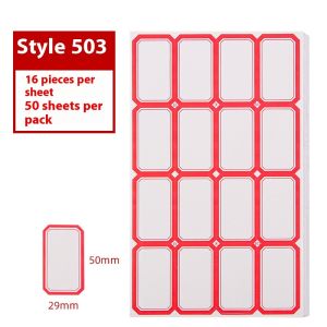 Nhãn dán tự nhãn dính cho sử dụng tại văn phòng thẻ đánh dấu có thể ghi bằng tay