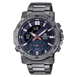 CASIO ORIGINAL - CASIO EDIFICE ECB-20DC-1ADF - MEN - STAINLESS STEEL - Hitam - Jam dunia JD18 # Jam Tangan Pria Jam Pria Jam Tangan Anti Air CASIO EDIFICE + CASIO ECB-20DC-1AD ECB 20DC 1AD ECB-20DC 20 DC ECB20 ECB-20 ECB-20 $