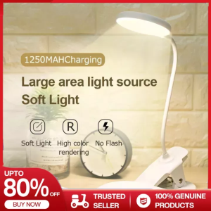 LED Clip Table Lamp Wireless Desk Lamp Usb Touch Rechargeable Reading Light Laptop Lamp Home Office Children