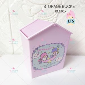 Hello Kitty My Melody Kuromi Desktop Storage Bucket Cinnamoroll Twin Star House-Shaped Storage Box