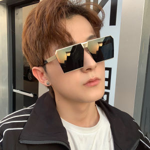 Punk Vintage Sunglasses Korean Style Mens Fashion Square Face-Showing Small Driver for Driving UV-Proof Sunglasses
