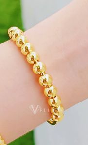 [VJ]Kids Bangle “Boba - Plain” 999.9 Gold Plated D:4.5cm Adjustable Baby-Kids Bangles KBP <Gelang Boba Licin Budak>