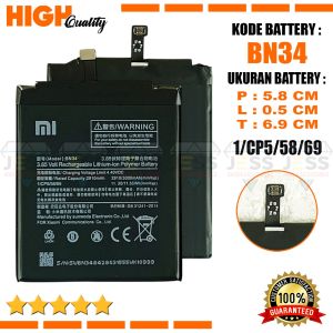 Baterai Xiaomi  Redmi 5A - MCG3B Battery BN34 / BN-34 Batre Original