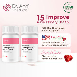 Dr Ann Cran-Max Cranberry Probiotics Protect from Urinary Tract Infection ( UTI ) 5 billion probiotics 30s