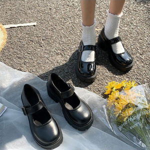 ส้นหนา Mary Jane รองเท้าหนังขนาดเล็กผู้หญิงฤดูร้อน 2022 สไตล์ญี่ปูนจับคู่กระโปรง Loafers Retro รองเท้าหนังสำหรับนักเรียนสินค้า เชื่อมว่า