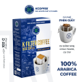 Cà Phê Phin Giấy Nguyên Chất 100% Arabica K Filter Coffee Blue Son La 105G - Thương Hiệu K COFFEE. 