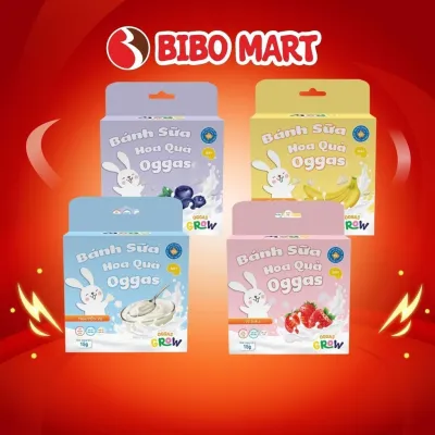 Bánh Sữa Hoa Quả Oggas Việt Quất Chuối Dâu Tây Tự Nhiên Ăn Dặm Cho Bé- Bibomart