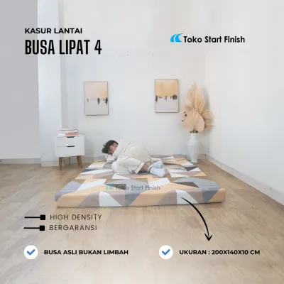 Kasur Lipat Busa Ukuran 140x200 Tebal 10 cm | Kasur Busa Lipat 4 | Garansi 5 Tahun