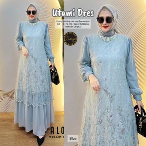 Dress jumbo Utami/dress wanita Busui/Dress pesta kondangan/baju wanita murah/Gamis jumbo LD 110/dress terkini 2024