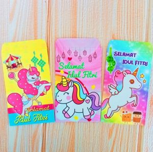 Amplop Lebaran Idul Fitri Angpau Uang Ucapan Selamat Hari Raya Ramadan eid mubarak Kartun Profesi motif snack (1 Set Isi 10 pcs)