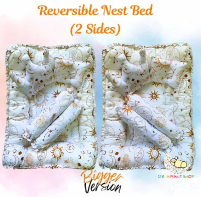 5 in 1 Jumbo Size Baby nest Firm type Fit up to 3 yrs old Baby l Bigger Version Baby Nest Bed