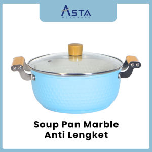 Asta Casserole Panci Anti Lengket Ceramic Coating Tutup Kaca Ambrosia 22 cm