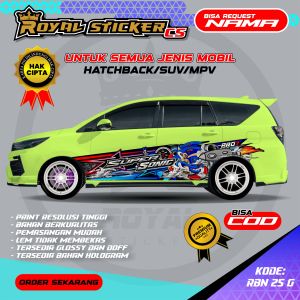RBN 25-STIKER DECAL MOBIL BRIO ERTIGA YARIS PAJERO KIJANG JAZZ RUSH XPANDER GRATIS CUSTOM NAMA