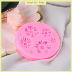 [PureZone] 3D Sunflower Flower Petals Embossed Silicone Mold Fondant Cake Decor Tool