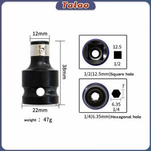 Talao Hex Shank Adaptor Quick Release Impact Driver Electric Wrench Conversion Kit Quick Change Socket Adapter