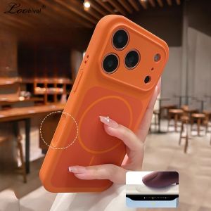 for Magsafe Candy Color Matte Slim Case for iPhone 17 Pro Max 17Pro Magnetic Camera Control Button Soft Liquid Silicone Cover