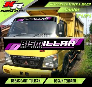 Sticker Decal Kaca Depan Truk Canter Light Duty Truck Mobil Kr24.04