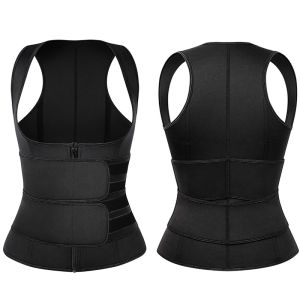 JHHB Women Waist Trainer Vest Body Shaper Neoprene Sauna Sweat Suit Slimming Sheath Workout Corset Top Shapewear Fitness Trimmer Belt