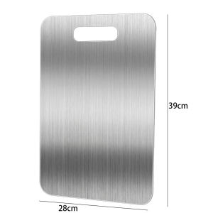 Titanium Cutting Boards for Kitchen Food Grade Stainless Board 304 Steel Thickened Double Sided