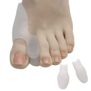 1pair Thumb Valgus Toe Separator Toe Corrector Silicone Toe Separator Anti-wear Protector