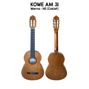 KOWE Gitar Kita Akustik Elektrik Seri AM 31 Senar Nilon Ukuran 3/4 Paket Hemat Efek Delay Reverb