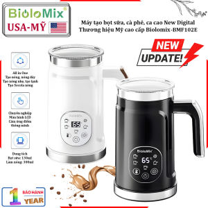 Máy tạo bọt sữa cà phê ca cao New Digital 5 trong 1 chuyên nghiệp. Thương hiệu Mỹ cao cấp Biolomix - BMF102E