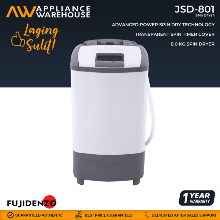 Fujidenzo JSD801 8.0 kg. Top Load Spin Dryer Lazada PH