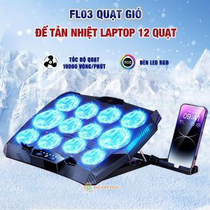 Đế tản nhiệt laptop FL03 FL05 CM05 CM130 PCR6 Z23 Z18 quạt tản khí nén turbo giảm nhiệt thực sự chuyên dụng