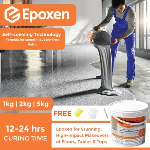Epoxy Flooring Paint Marble Finish High Gloss Anti Scratch SmartLevel for Floor Furniture Tabletops
