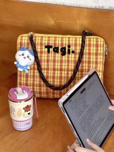 tagi Storage Bag Laptop Bag 14 Inch 16 Crossbody and Shoulder Bag Computer Bag Crossbody Dual-use Plaid Bag